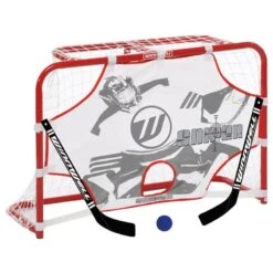Winnwell Mini Hockey Net Set W/ 2 Sticks, Ball, And Target