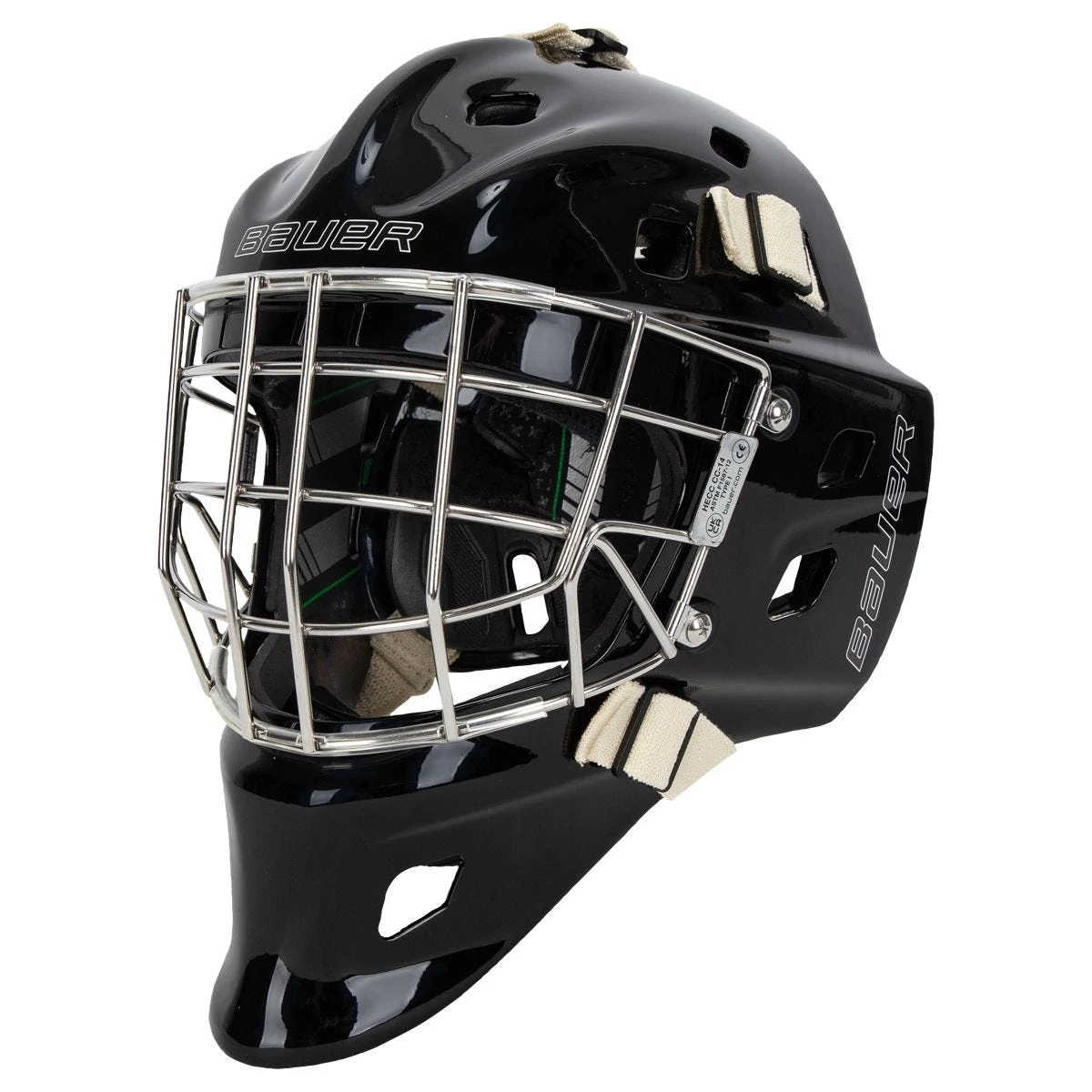 Bauer NME One Senior Certified Straight Bar Goalie Mask 3 Bauer NME One Senior Certified Straight Bar Goalie Mask